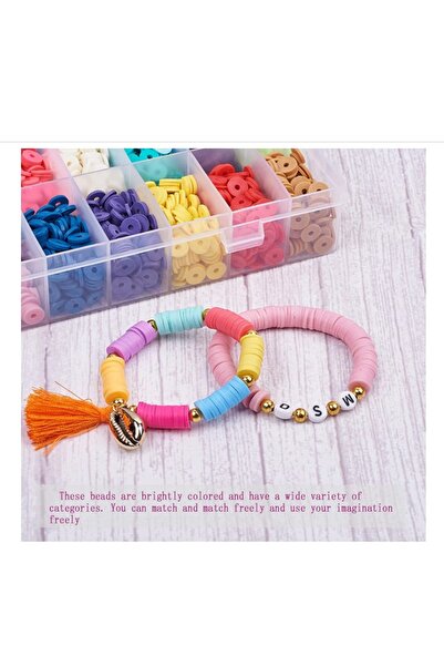 AEWOYAD 6000-Piece Polymer Clay Bead Set for Jewelry & Crafting - Multicolor Bracelet Kit
