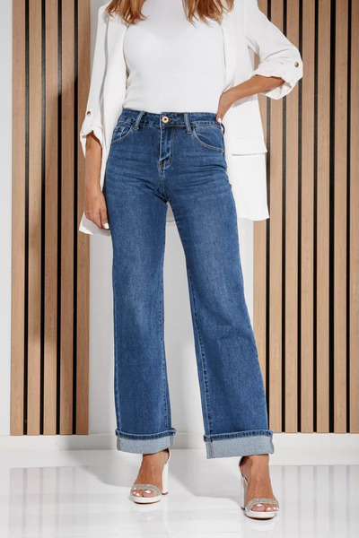 Zaira Дамски широки дънки Lia Blue #A1168 - XL