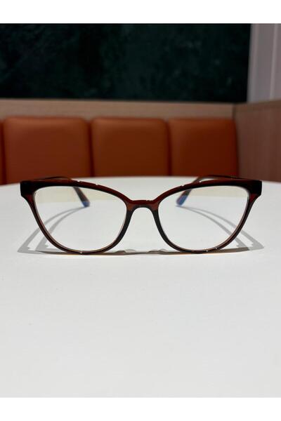 funeyes Venny Brown Cat Eye Blue Light Protection Glass Changing Glasses |   56 Ekartman
