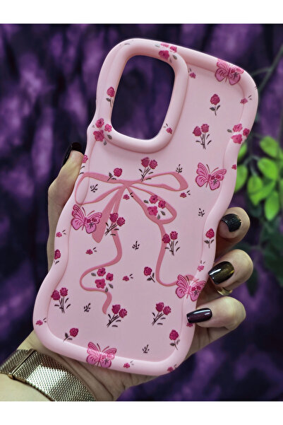 Magic Ring Xiaomi Redmi 10 2022 Compatible Butterfly Ribbon and Flower Pattern Pink Phone Case
