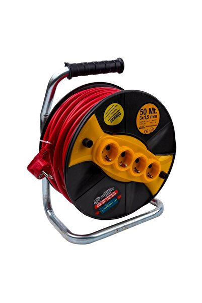 Campion Wertcraft 50m Cable Drum with 4 Outlets, 3 x 1.5mm, 2500W - Multicolor