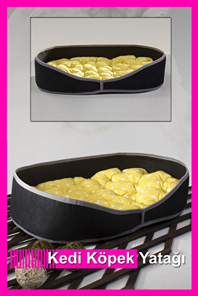 Bundera Suzi Kedi Köpek Yatağı Siyah Evcil Hayvan Kedi Minderi Kedi Yuvası Ev...