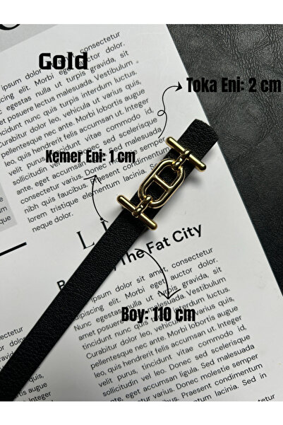 LİA KEMER 2-Pack Hype Patterned Women's Gold Buckle Belt Jacket Belt Dress Belt Trouser Belt