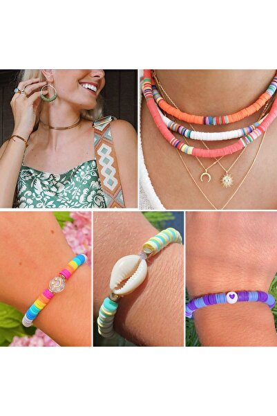 OEM 6000-Piece Polymer Clay Bead Jewelry Kit, 24 Vibrant Colors for DIY Bracelet Making