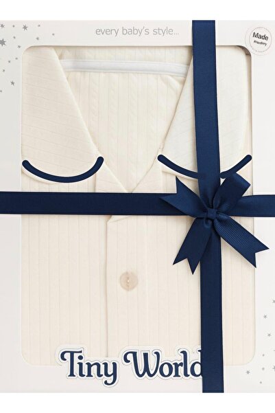 İpek Mother and Baby's First Sleep Set Simple Mother Pajamas-Baby Romper Set