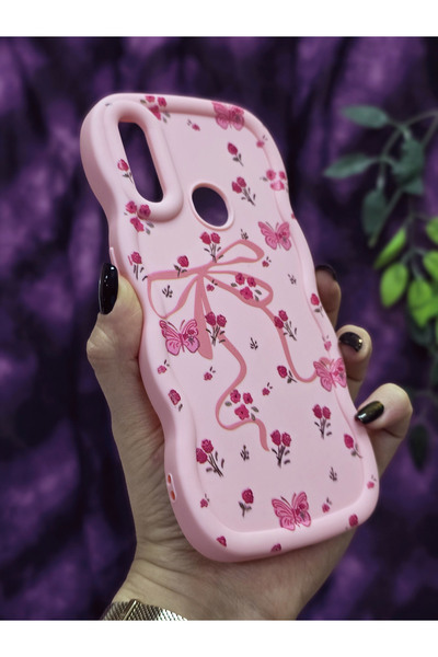 Magic Ring Oppo A31 Compatible Butterfly Ribbon and Flower Pattern Pink Phone Case