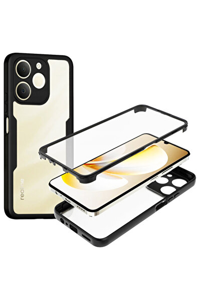 Techsuit Carcasă 360° pentru Realme Note 70T ColorVerse, Neagră