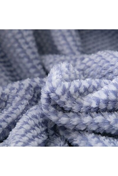 Reiashn Winter velvet shawl, blue color, 152*127 cm