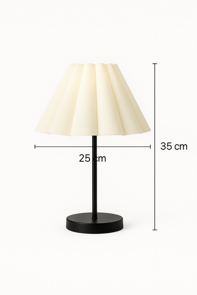 EvLight Black Metal Lampshade with Floral Fabric Headboard