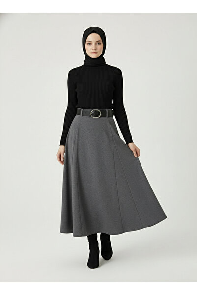 Generic Brand Butterfly Detailed Skirt-Anthracite