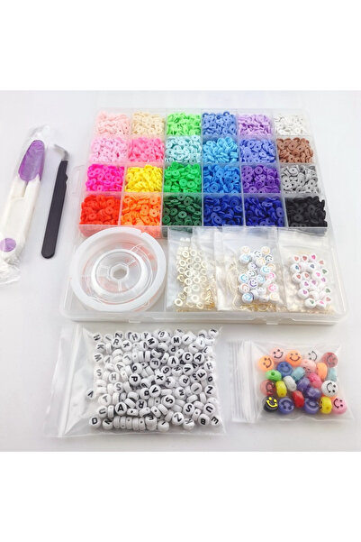 AEWOYAD 6000-Piece Polymer Clay Bead Set for Jewelry & Crafting - Multicolor Bracelet Kit