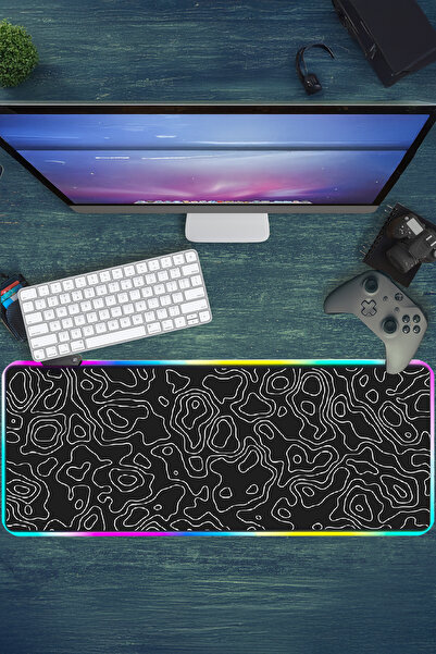 urzuva Rgb 12 Değişen Ledli Gaming Oyuncu Büyük Boy Su Geçirmez Xl Mousepad, Gaming Mouse Pad 90x40 Cm