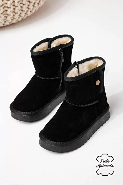 Zaira Ghete fete îmblanite negre din piele naturala intoarsa Alis #22996 - 33