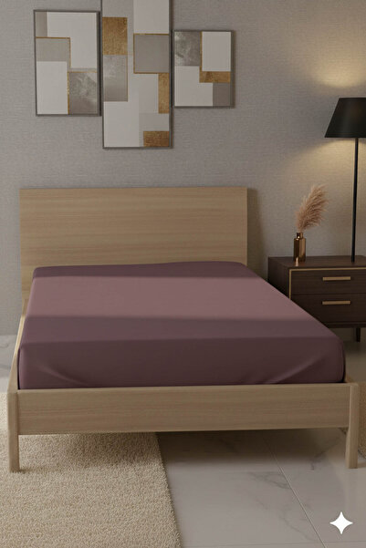 FAVORA 100% Cotton Ranforce Premium Single Bed Sheet - Dusty Rose