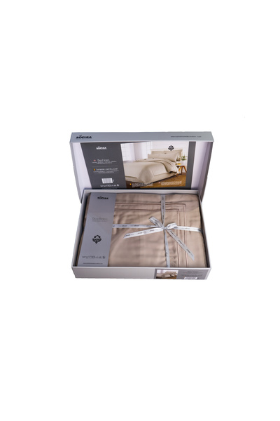 Sophia 100% bamboo Lyocell bed linen, Hawaii Bamboo, khaki, 300 tc