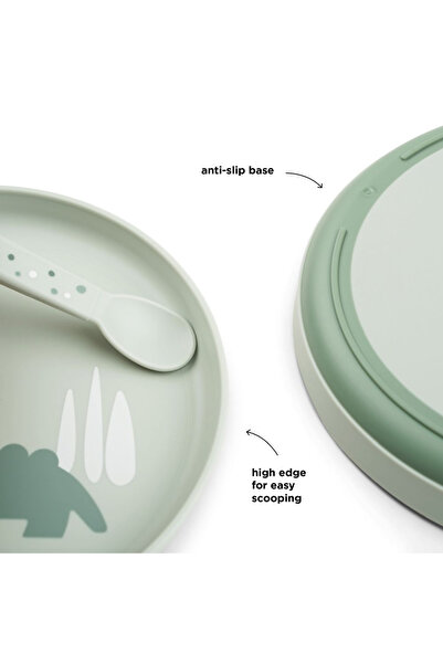 Done By Deer Foodie Croco Green Plate