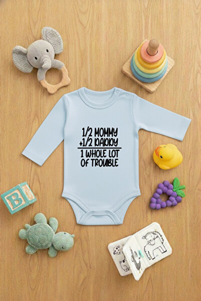 LORVEX Baby Bodysuit (with Snaps) Cute Bodysuit Trouble Printed