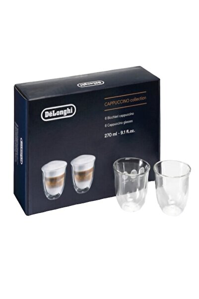 DELONGHİ Set of 6 De'Longhi Cappuccino Glasses 270ML