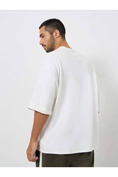 Styli Men Boxy Heavy Jersey Stretch Interlock T-Shirt