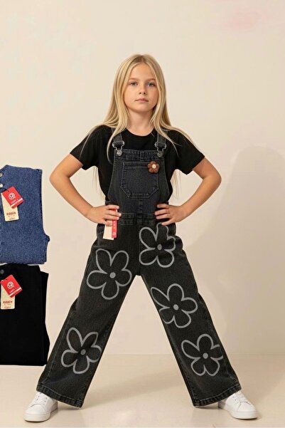 mini kanka Τζιν φόρμες με σχέδια για κορίτσια – Φαρδιά πόδια, κομψό και άνετο...