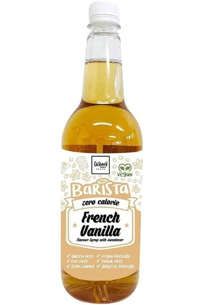 The Skinny Food Co. شراب القهوة بنكهة الفانيليا الفرنسية الخالي من السكر (1 لتر)