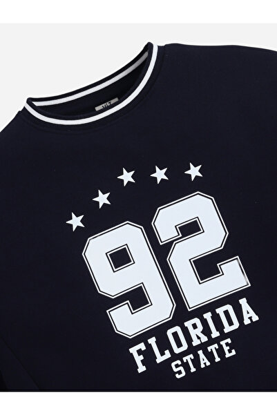 Victor and Jane By Styli Florida State 92 Contrast Rib Sweatshirt - 100% Cotton Fleece