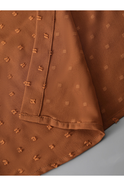 Take Two By Styli Men Rust Texture Long Sleeve Shirt