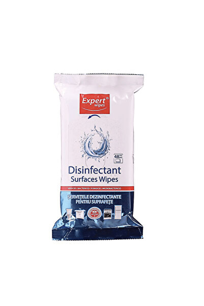 Expert wipes Servetele umede dezinfectante, suprafete, 48 bucati