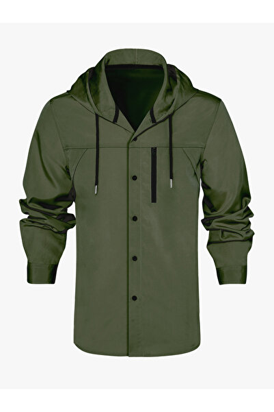 Take Two By Styli Men Solid Pocket Detail Long Sleeve Hooded Jacket