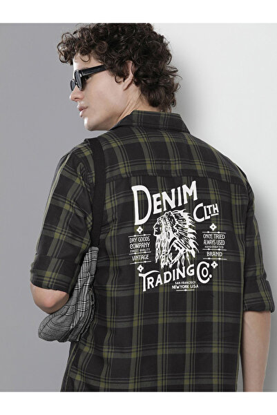 The Indian Garage Co By Styli Men Black Regular Fit Casual Shirt