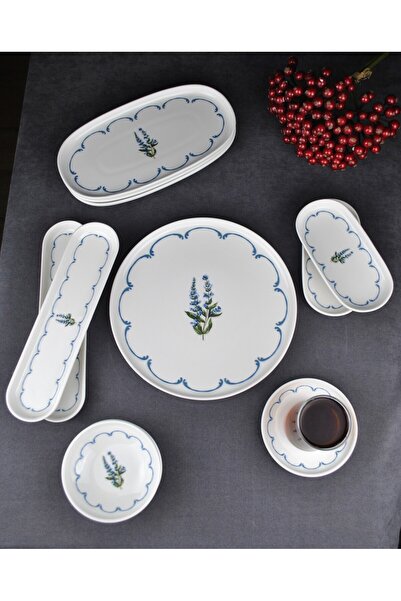 Qualitev 29 Parça Porselen Kahvaltı Takımı Nazenin - Kahvaltı Seti Tabak