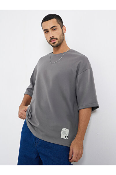 Styli Men Boxy Heavy Jersey Stretch Interlock T-Shirt