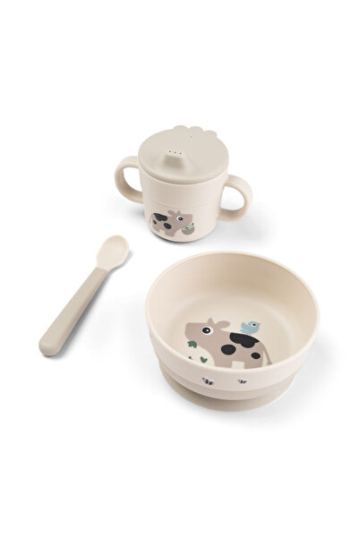 Done By Deer First meal set with suction cup Foodie Tiny Farm Sand