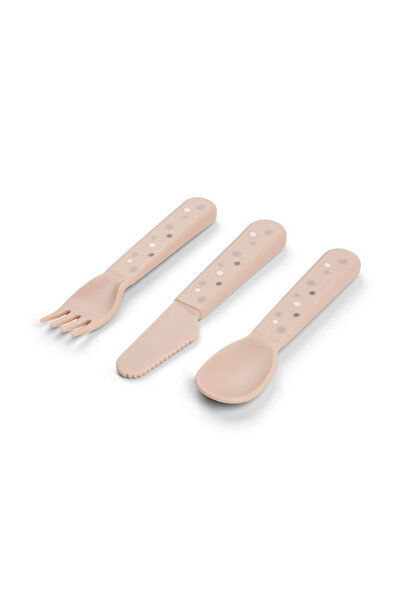 Done By Deer Foodie Happy Dots Powder Cutlery Set