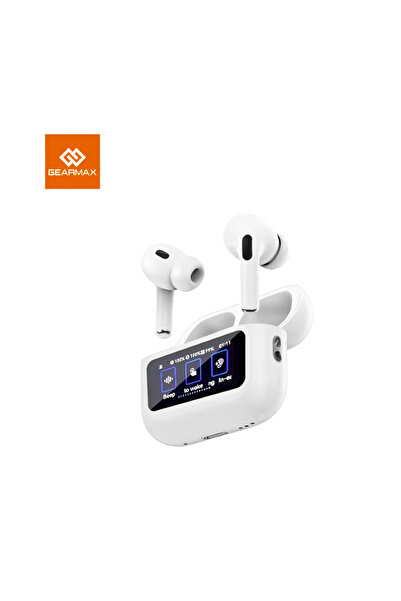 Gearmax AM-010 LED Wireless Earbuds, 24 Hours Playback Time, LED Indicator Lights, Hi-Fi Sound-White