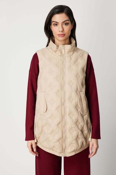 ON Yanları Bağlamalı Kapitone Yelek