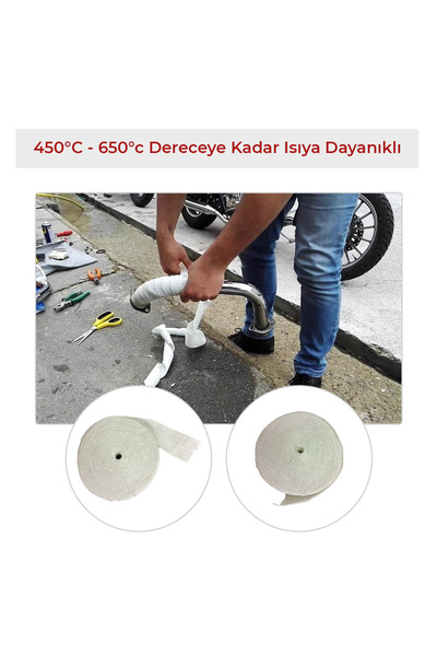nivofire Cam Elyaf Şerit Egsoz Sargısı 100x2mm - 5-Metre