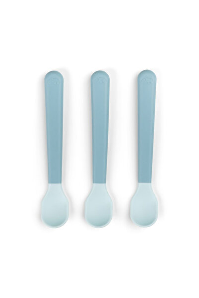 Done By Deer Set de 3 lingurițe Foodie Easy-Grip Blue