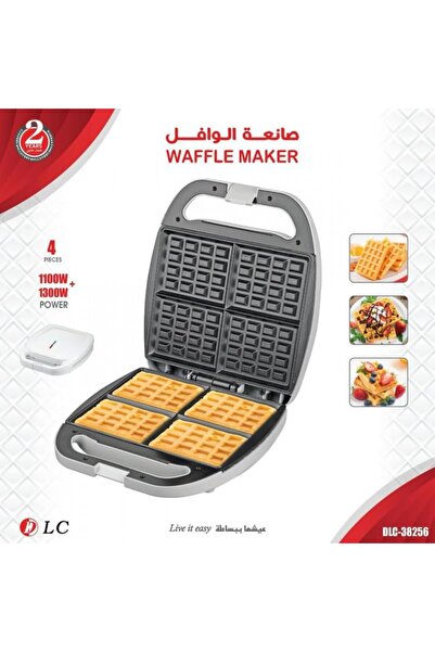 DLC WAFFLE MAKER 1300W 4 PCS WAFFLE MAKER ONE TIME DLC-38256
