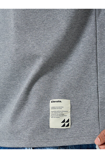 Styli Oversized Heavy Stretch Henley Neck T-Shirt