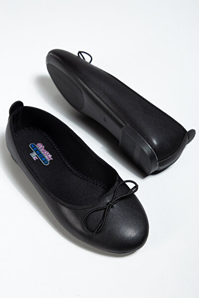 Ghattix Women's Ballet Flats Thin Bow Suede Velvet Comfortable Ballet Flats