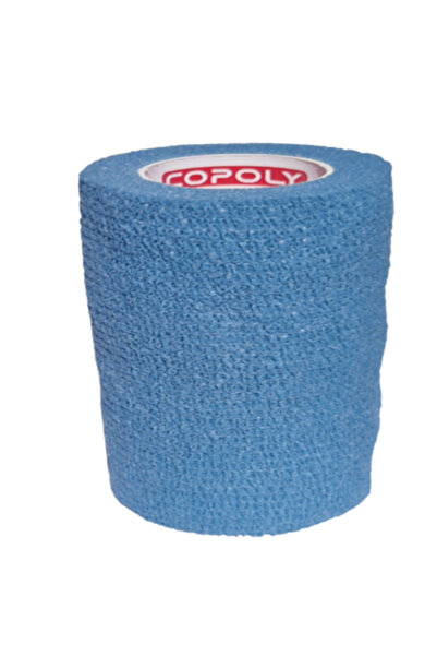 Copoly Bandaj elastic autoadeziv 10 cm x 4,5 m - Albastru azur