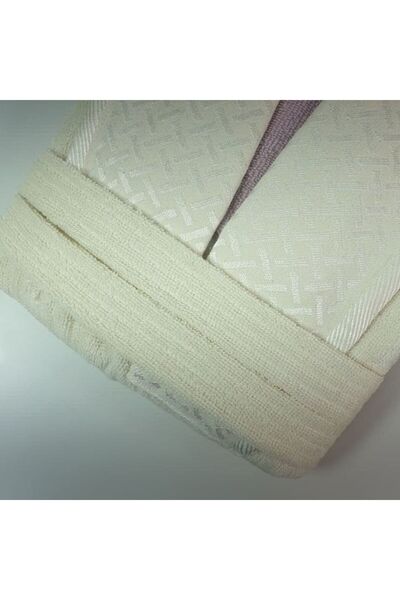 Reiashn Tyke robe set, off-white and mauve, 12 pieces