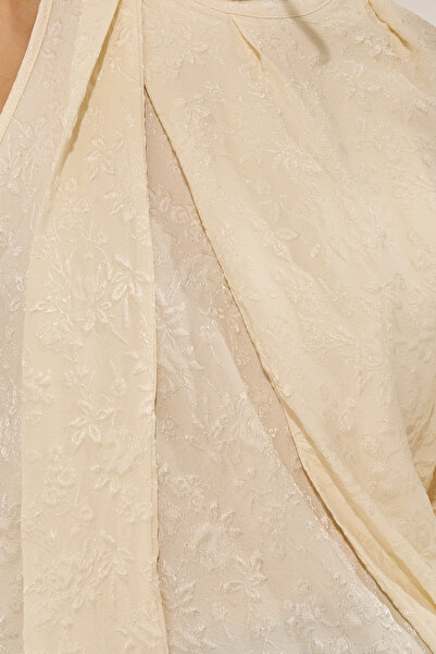 Styli Off White One Sleeve Asymmetric Top