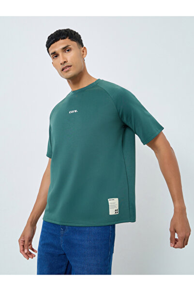 Styli Oversized Minimal Print Heavy Jersey T-Shirt