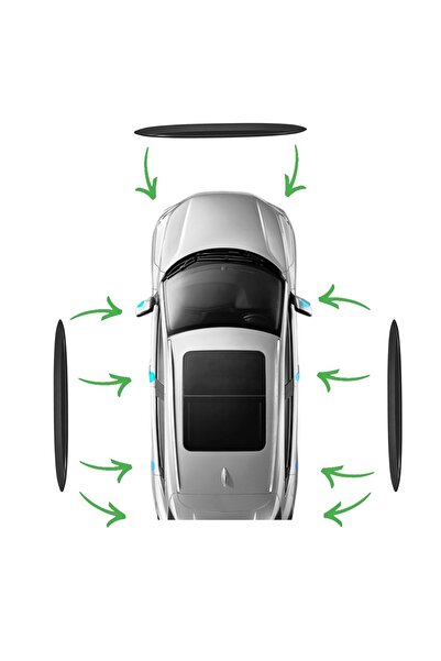 OEM Black silicone protection for doors, mirrors, trims, front and rear bumpe...