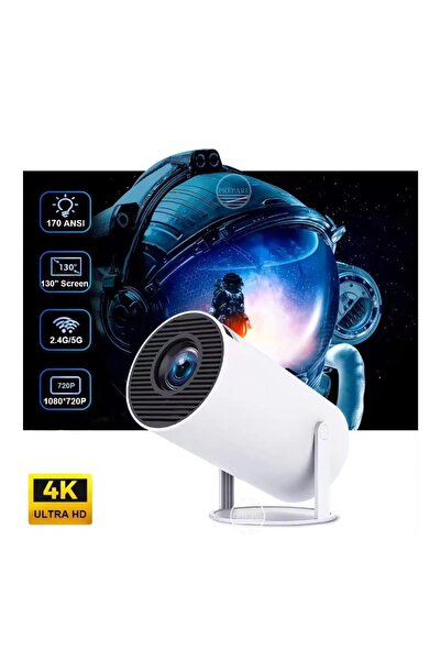 PREPARE HD 4K Destekli Projeksiyon Cihazı Android Ekran Yansıtma 130 inç Spotlight 1080p Projeksiyon Cihazı