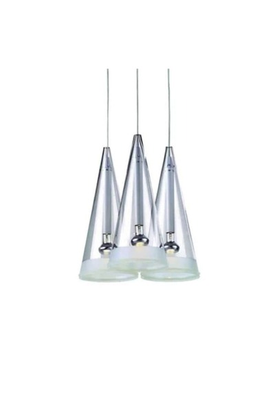 Progetto Casa LH 1045-3SL chandelier, satin+chrome, 3×E14, Ø16cm, adjustable height