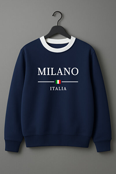 Revasser Unisex Kadın/Erkek MILANO Özel Tasarım Renkli Beyaz Yaka Oversize Bi...