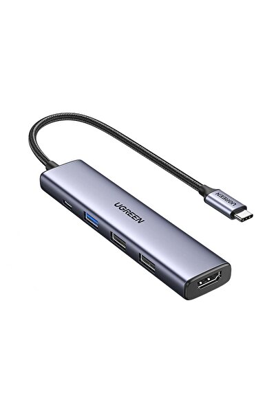 Ugreen Revedok 5-in-1 Type-C Giriş 3xUSB-A, 1xUSB-C PD 100W, 1x 4K/30Hz HDMI ...